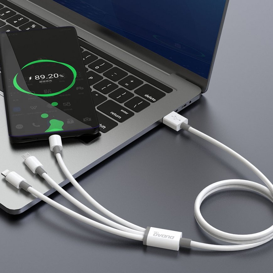 DUDAO L8s Upgrade 3in1 USB cable USB кабель 1,2 m USB A USB C/Micro USB-A/Lightning Белый – 5