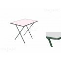 Table Sevelit 60 x 80 cm white / green PATIO Table Sevelit 60 x 80 cm white / green PATIO