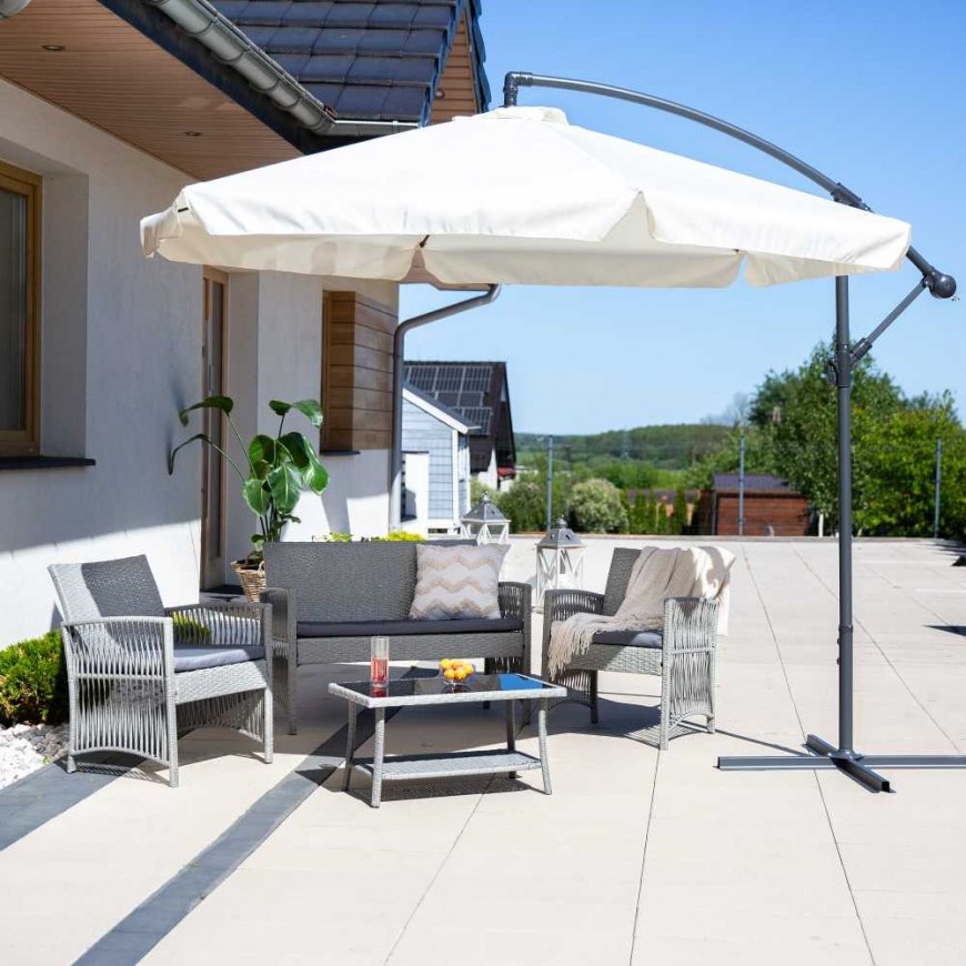Parasol sodo su podstawą 3 m ecru PATIO – 2