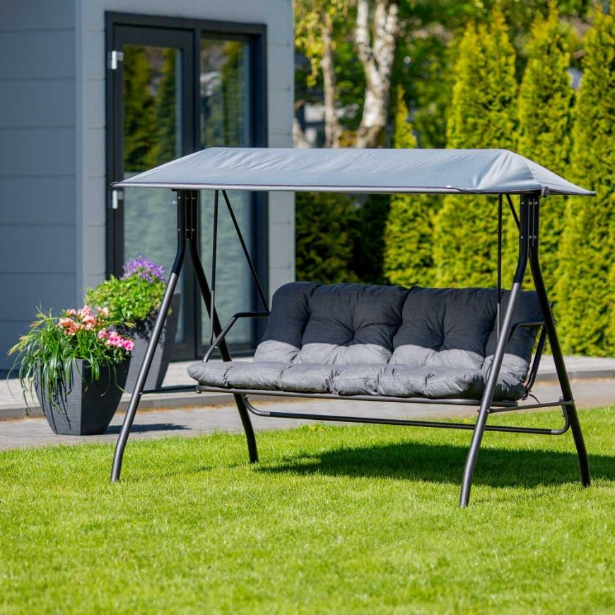 Patio Huśtawka ogrodowa Marbella Black Edition
