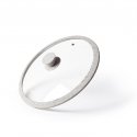 Fissman 24 cm ARCADES lid with marble rim, LIGHT GRAY (glass) Fissman 24 cm ARCADES lid with marble rim, LIGHT GRAY (glass)