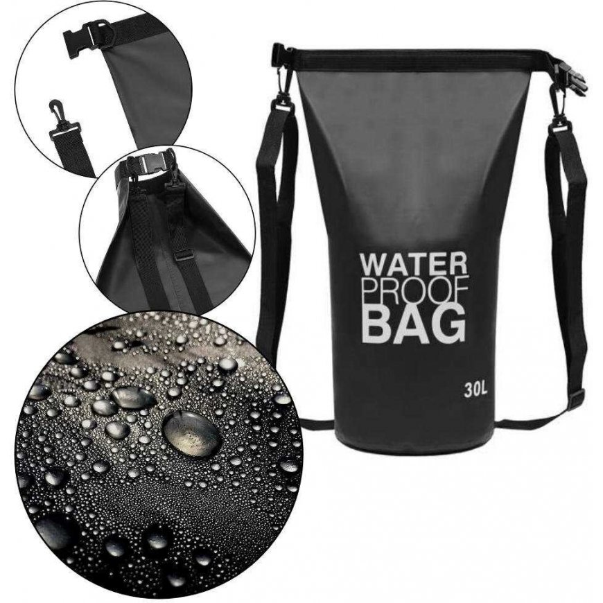 Trizand 30l black waterproof bag