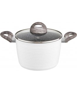 Pot tall with coating Qualum Basic Stone Edition Wavy 20 cm AMBITION