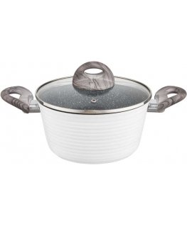 Pot with coating Qualum Basic Stone Edition Wavy 20 cm AMBITION