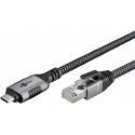 Goobay 70696 cable gender changer USB C RJ-45 Black, Silver Goobay 70696 cable gender changer USB C RJ-45 Black, Silver