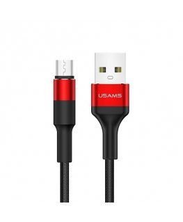 USAMS Kabel pleciony U5 2A micro USB czerwony|red 1,2m SJ224USB0