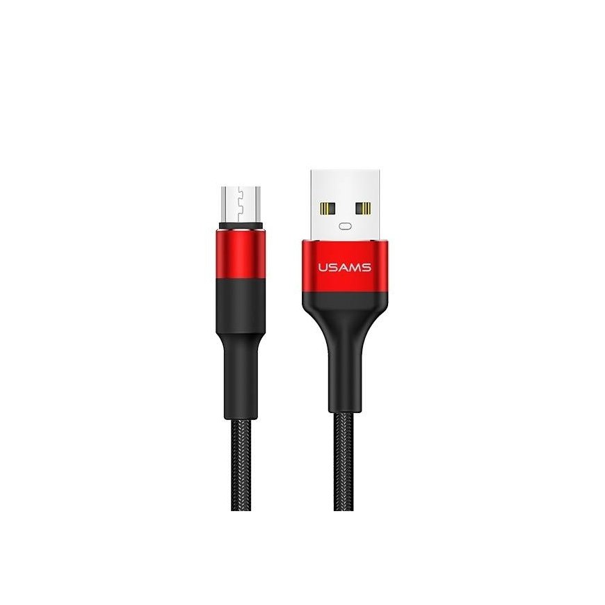 USAMS Kabel pleciony U5 2A micro USB czerwony|red 1,2m SJ224USB0