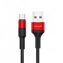 USAMS Kabel pleciony U5 2A micro USB czerwony|red 1,2m SJ224USB0