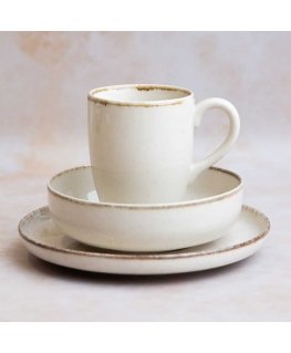 Set śniadaniowy Craft 3-element sand color AMBITION
