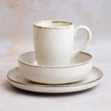 Set śniadaniowy Craft 3-element sand color AMBITION Set śniadaniowy Craft 3-element sand color AMBITION