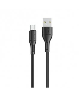 USAMS Kabel U68 microUSB 2A Fast Charge 1m czarny|black SJ502USB