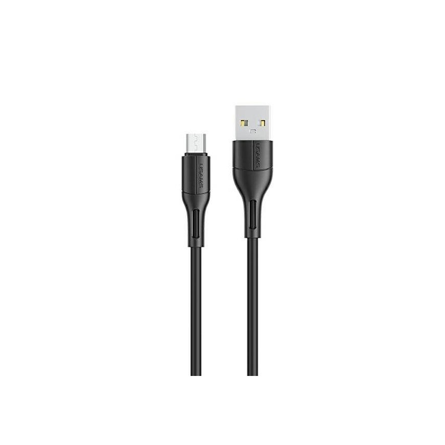 USAMS Kabel U68 microUSB 2A Fast Charge 1m czarny|black SJ502USB