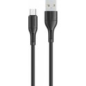 USAMS Kabel U68 microUSB 2A Fast Charge 1m czarny|black SJ502USB USAMS Kabel U68 microUSB 2A Fast Charge 1m czarny|black SJ502USB