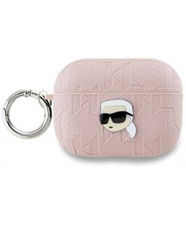 Case Karl Lagerfeld KLAP2PGKIPP AirPods Pro 2 (2022/2023) cover pink/pink Monogram Karl Head