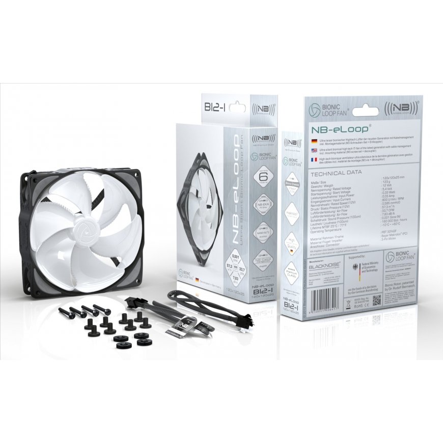 Noiseblocker B12-PS-BL Arvuti korpus Ventilaator 12 cm Must – 2