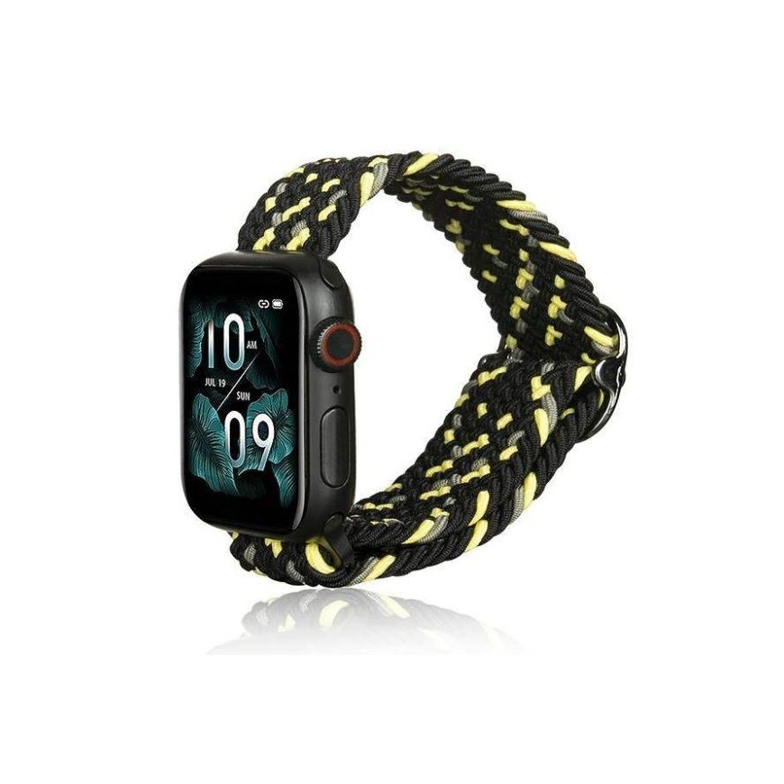 Beline pasek Apple Watch Textile 38|40|41mm czarno-limonkowy bla