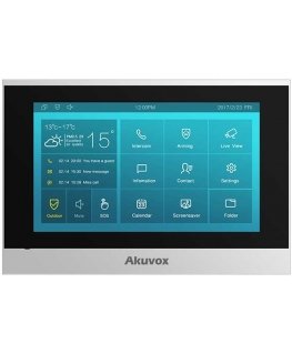 Akuvox Indoor-Station C313W with logo, Touch Screen, POE, sidabrinis