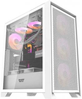 Kompiuterio dėklas Darkflash DRX70 MESH + 4 RGB ventiliatoriai (balti)