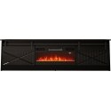 Cama RTV GRANERO + židinio spintelė 200x56,7x35 juoda/juoda blizgi Cama RTV GRANERO + židinio spintelė 200x56,7x35 juoda/juoda blizgi