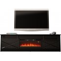 Cama RTV GRANERO + fireplace cabinet 200x56.7x35 black/black gloss