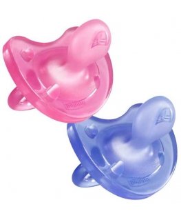 Chicco Physio Soft Pacifier Pink 12m+ 2 Units