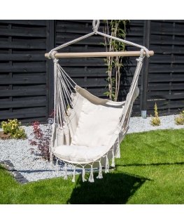 Krzesło brazylijskie su poduszkami 100 x 90 cm ecru PATIO