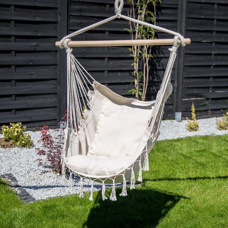 Krzesło Brazilian with cushions 100 x 90 cm ecru PATIO