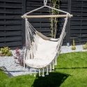 Krzesło Brazilian with cushions 100 x 90 cm ecru PATIO Krzesło Brazilian with cushions 100 x 90 cm ecru PATIO