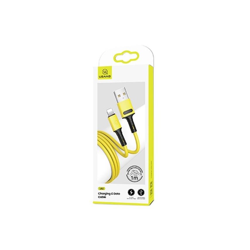 USAMS Kabel U52 lightning 2A Fast Charge 1m żółty|yellow SJ434US