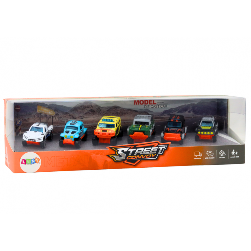 Lean Toys Set of Metal Off-Road Cars 1:64 6 pieces – 3
