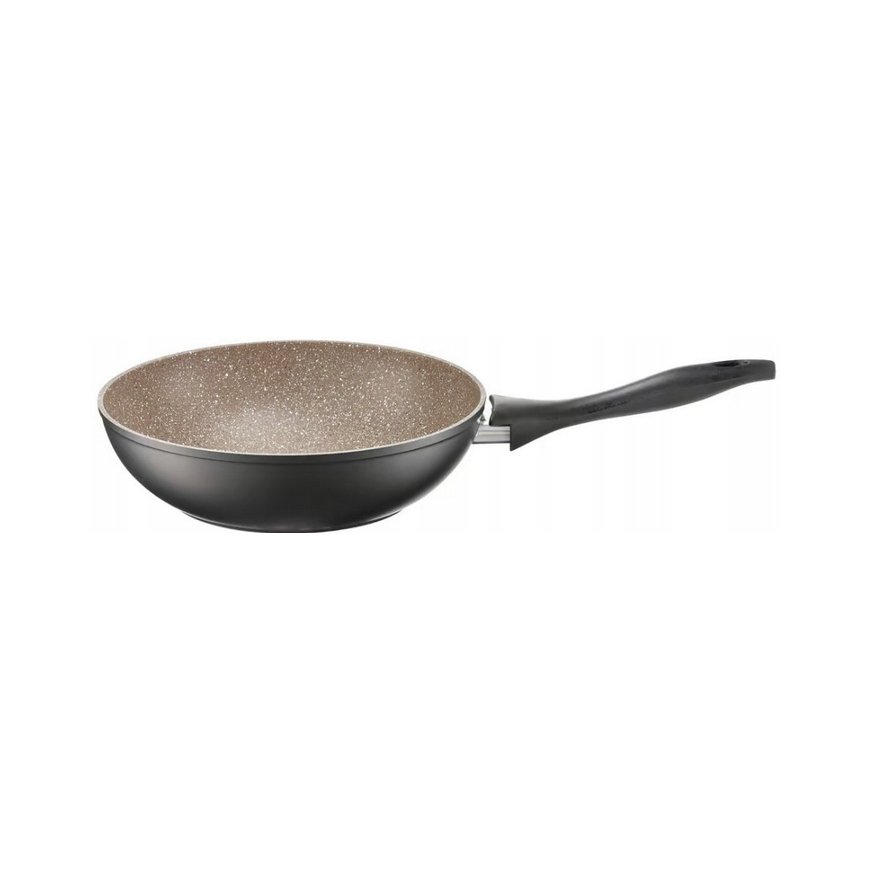 Keptuvė wok su powłoką Qualum Basic Stone Edition Arras 26 cm AMBITION