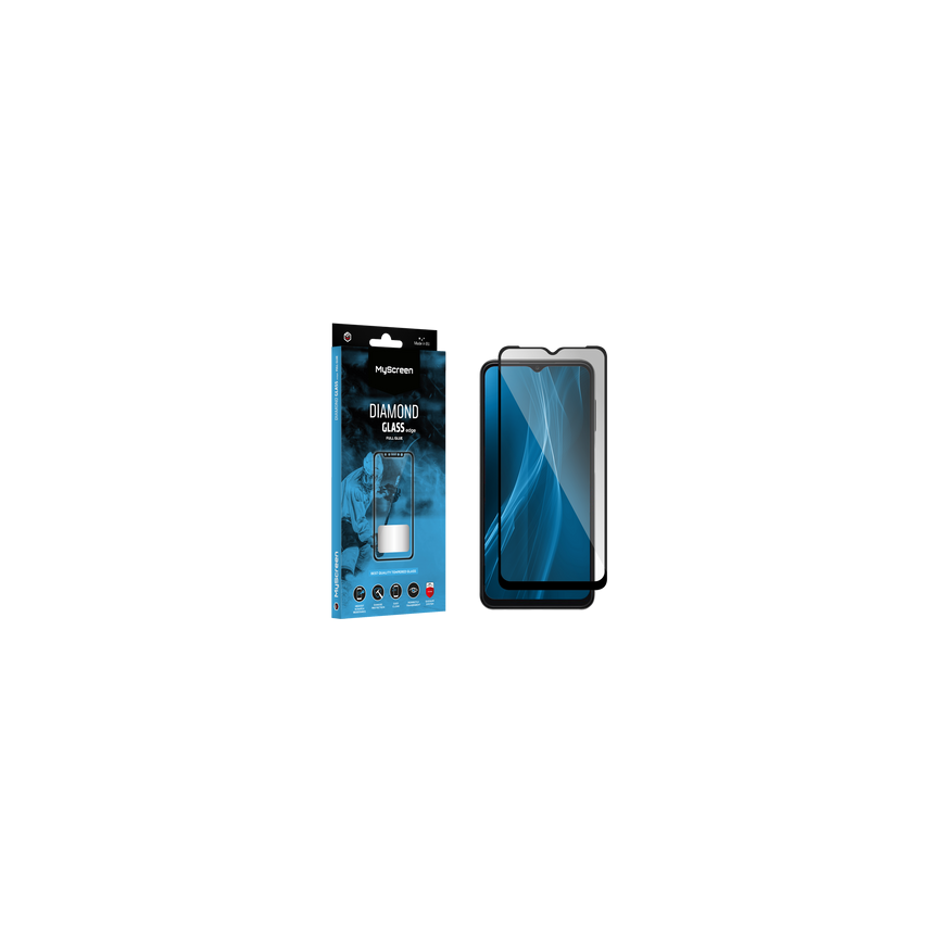 MS Diamond Glass Edge Lite FG Realme C30s czarny|black Full Glue – 2