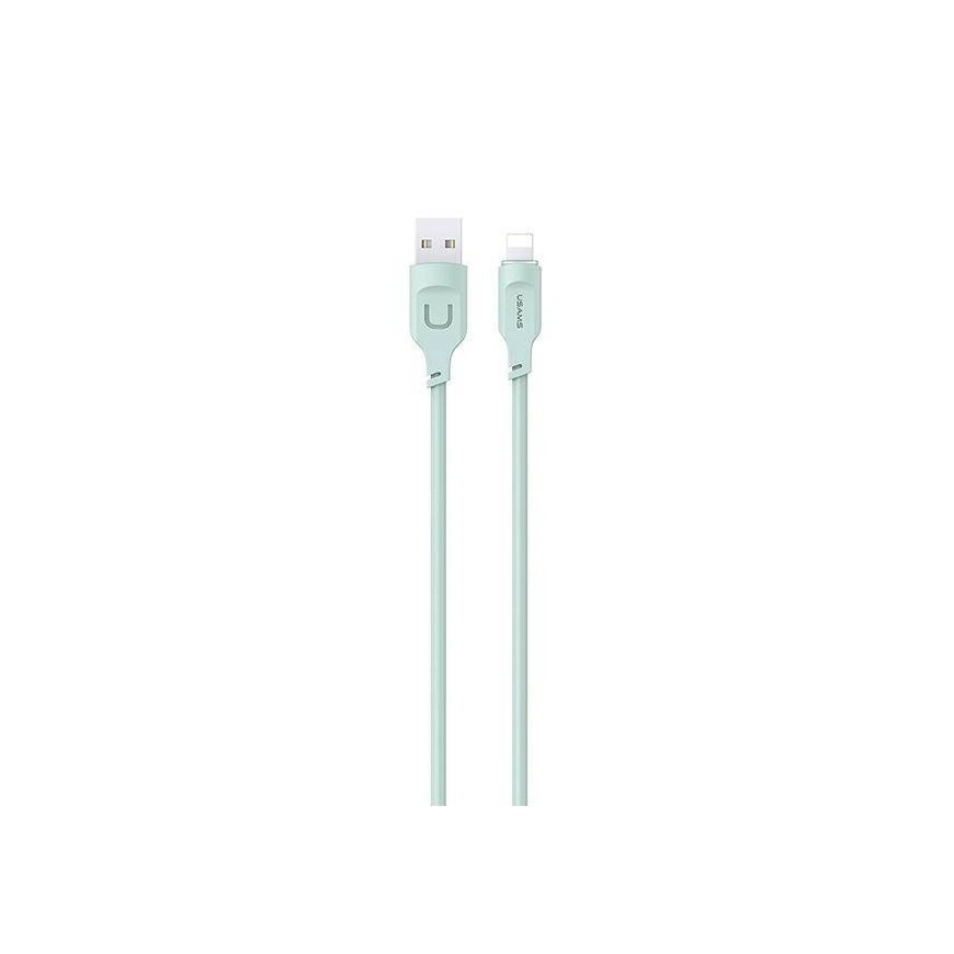 USAMS Kabel lightning Fast Charging 2,4A Lithe Series 1,2m zielo