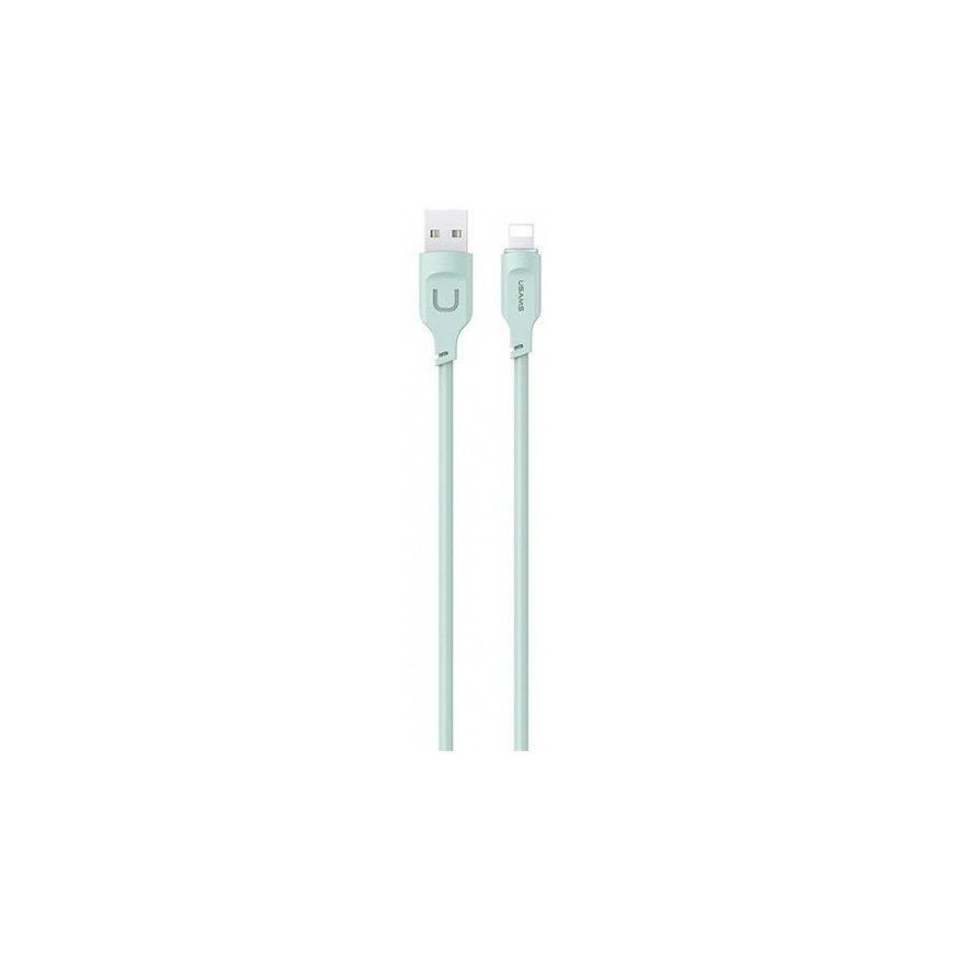USAMS Kabel lightning Fast Charging 2,4A Lithe Series 1,2m zielo – 2
