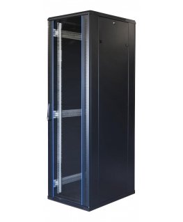 19" switching cabinet TOTEN, System G, 42U, 600x1200, glass door, rear perforated door, up to 800kg, black / G6.6242.9801 / 19-G