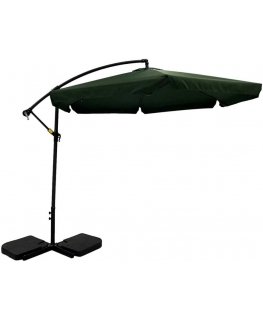 Parasol garden with stand 3 m green PATIO
