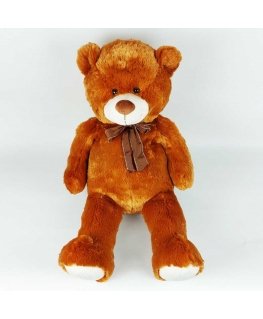 Madej Mascot Teddy bear with bow 70 cm brown