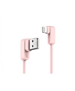 USAMS Kabel kątowy U-flow Lightning 1,2m 2A różowy|pink IPUSBCY0