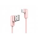 USAMS Kabel kątowy U-flow Lightning 1,2m 2A różowy|pink IPUSBCY0 USAMS Kabel kątowy U-flow Lightning 1,2m 2A różowy|pink IPUSBCY0