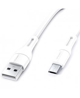 USAMS Kabel U68 microUSB 2A Fast Charge 1m biały|white SJ502USB0