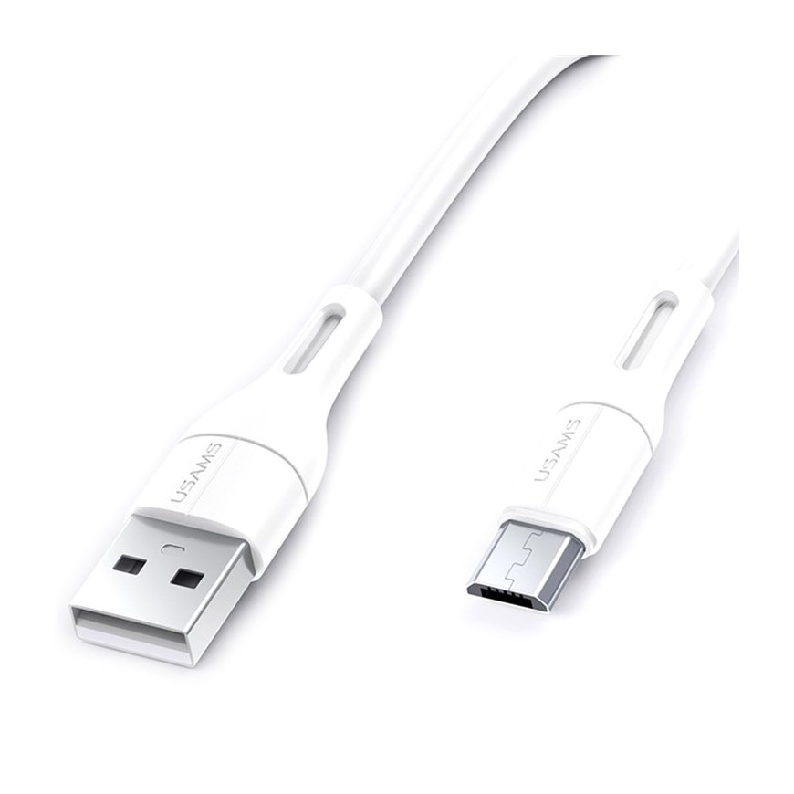 USAMS Kabel U68 microUSB 2A Fast Charge 1m biały|white SJ502USB0
