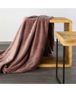 Eurofirany DESIGN 91 CINDY5 Soft and gentle blanket with an embossed herringbone pattern, 170X210 cm, color: brick