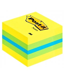 3M Post-it 2051L itseliimautuva muistilappu Neliö Sininen, Vihreä, Turkoosi, Keltainen 400 arkkia Itsekiinnittyvä