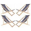 Woodok Set of 4 Comfortable Gray Wooden Deck Chairs: Ideal for Ultimate Relaxation on the Beach, Balcony, or Terrace Woodok Set of 4 Comfortable Gray Wooden Deck Chairs: Ideal for Ultimate Relaxation on the Beach, Balcony, or Terrace