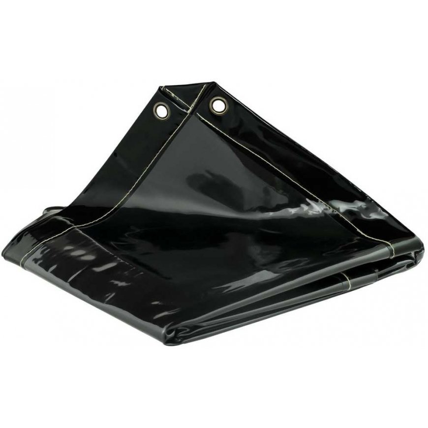 Stamos Germany Protective welding curtain screen with frame on wheels 174 x 174 cm - black – 5