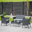 Outdoor furniture set Set wypoczynkowy garden Edwige black PATIO