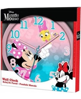 Zegar ścienny Wall clock 25cm Myszka Minnie Minnie Mouse MN3075 Kids Euroswan