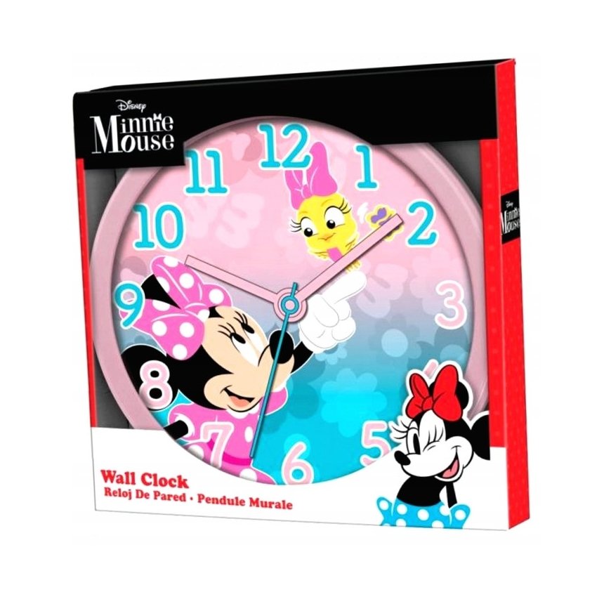 Zegar ścienny Wall clock 25cm Myszka Minnie Minnie Mouse MN3075 Kids Euroswan – 2