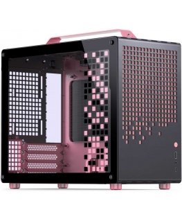 Jonsplus Z20 Micro-ATX Gehäuse, mit Tragegriff - juodas/pink