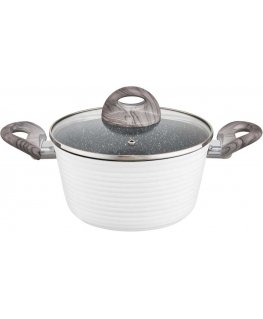Pot with coating Qualum Basic Stone Edition Wavy 28 cm AMBITION